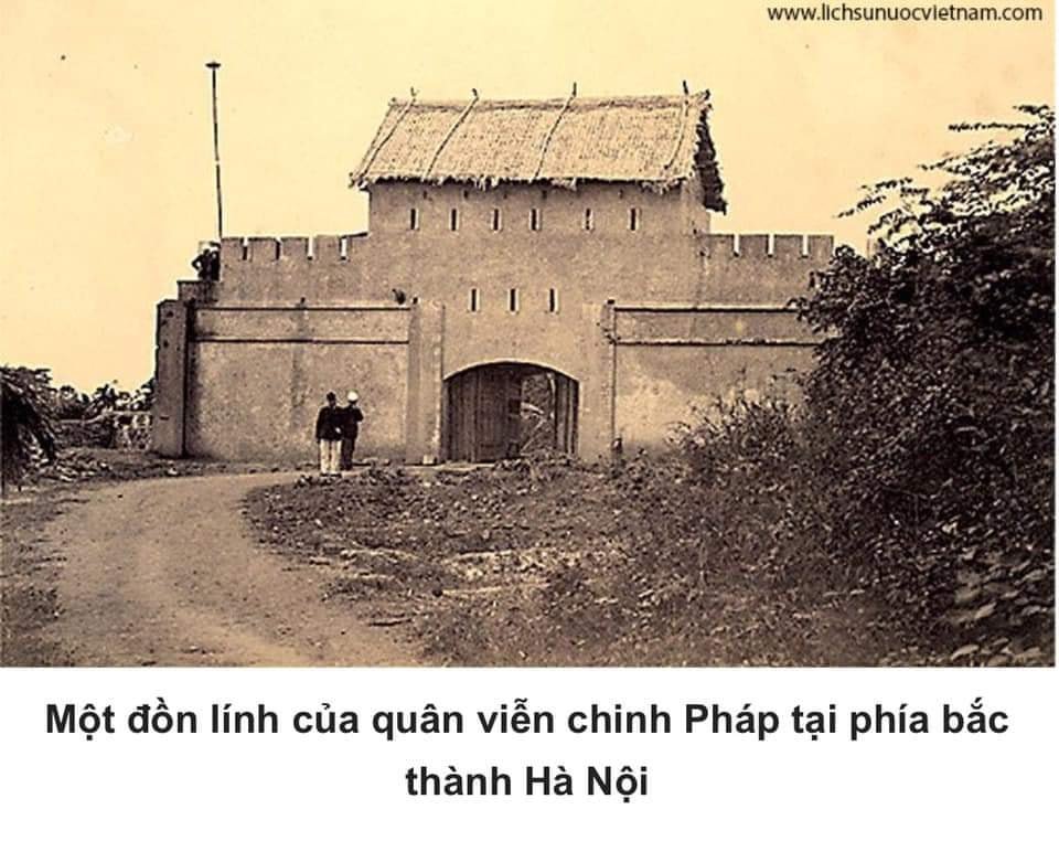 A French military post in north Hanoi citadel