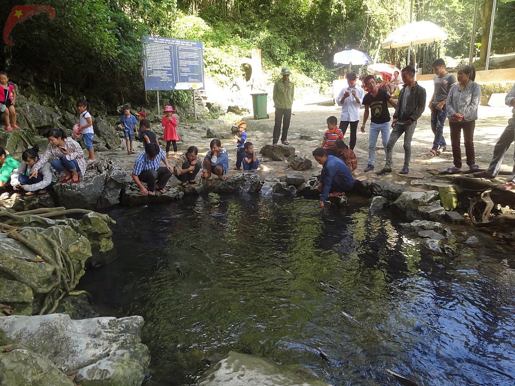 Holy fish stream in Cam Thuy district