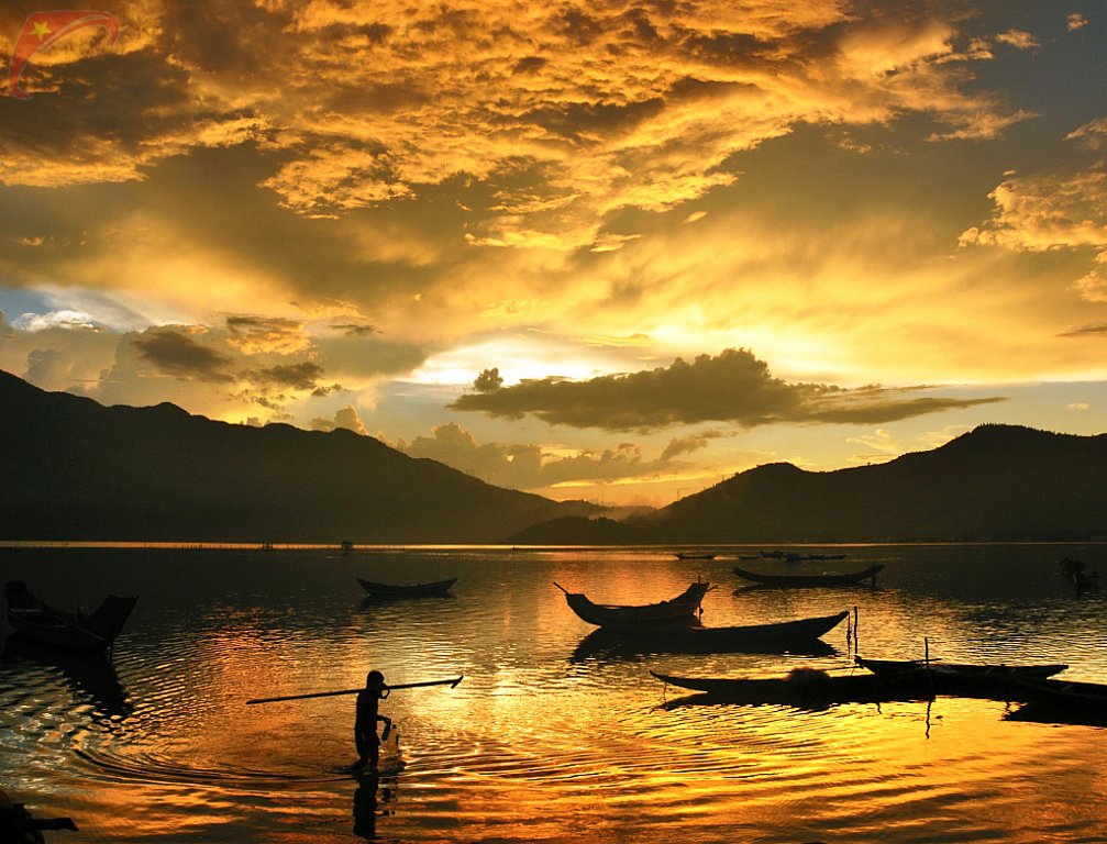 Sunset on the sea